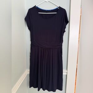 Boden Amelie Jersey Short Sleeve Knit Dress - Navy Blue - 12 Petite